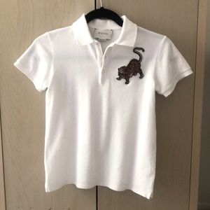 Gucci kids size 10, white polo